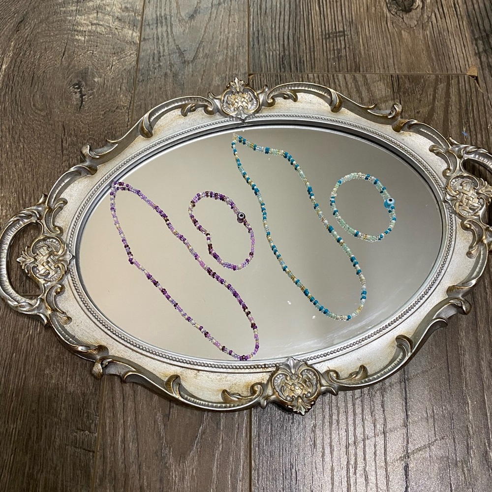 Handmade evil eye jewlery sets!